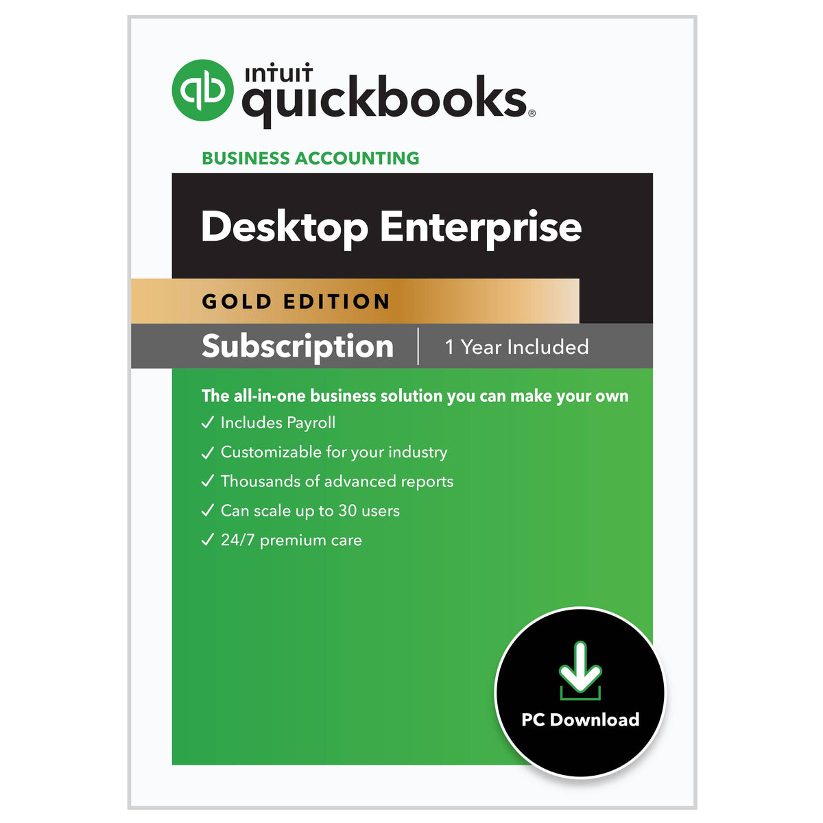 QuickBooks Enterprise 2022 Gold- (Annually) 20% off Every Year